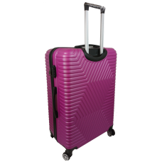 Большой пластиковый чемодан на колесах 115L GD Polo Темно-розовый