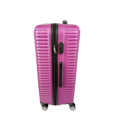 Большой пластиковый чемодан на колесах 115L GD Polo Темно-розовый