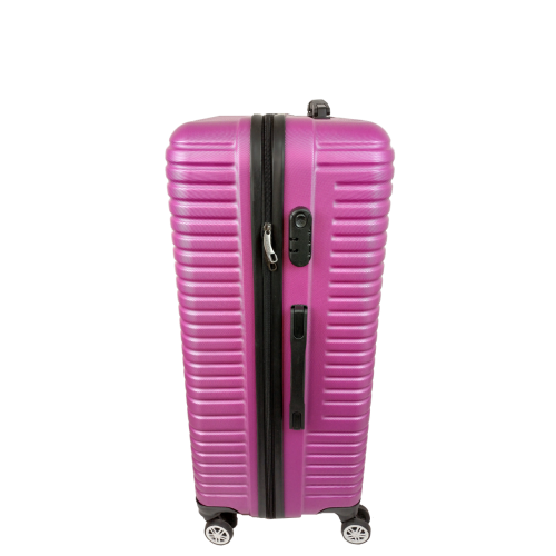Большой пластиковый чемодан на колесах 115L GD Polo Темно-розовый