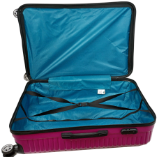 Большой пластиковый чемодан на колесах 115L GD Polo Темно-розовый