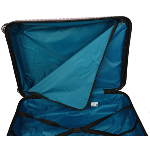 Большой пластиковый чемодан на колесах 115L GD Polo Темно-розовый