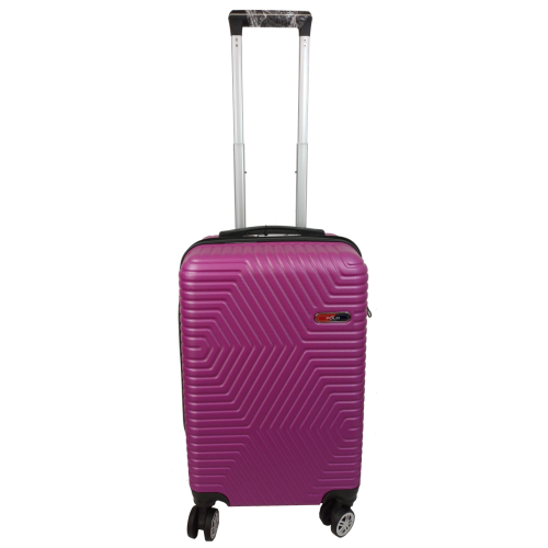 Маленький чемодан на колесах из АБС пластика 45L GD Polo Темно-розовый