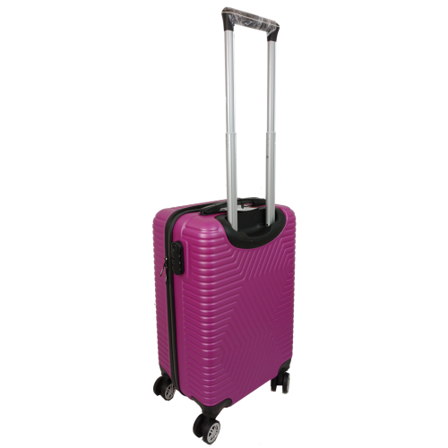 Маленький чемодан на колесах из АБС пластика 45L GD Polo Темно-розовый