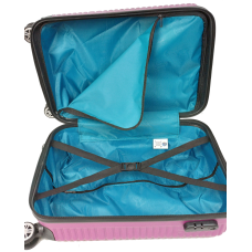 Маленький чемодан на колесах из АБС пластика 45L GD Polo Темно-розовый