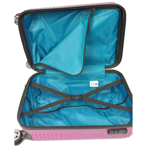 Маленький чемодан на колесах из АБС пластика 45L GD Polo Темно-розовый