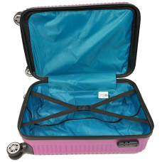 Маленький чемодан на колесах из АБС пластика 45L GD Polo Темно-розовый