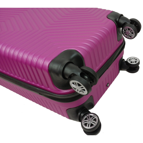 Маленький чемодан на колесах из АБС пластика 45L GD Polo Темно-розовый