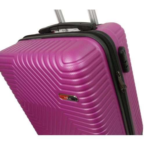 Маленький чемодан на колесах из АБС пластика 45L GD Polo Темно-розовый