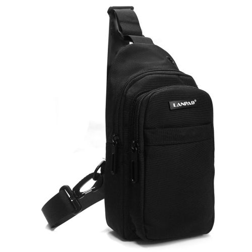Мужская сумка тканевая  Lanpad Черная (LAN35001 black)