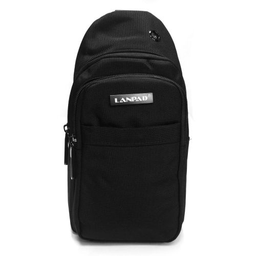 Мужская сумка тканевая  Lanpad Черная (LAN35001 black)