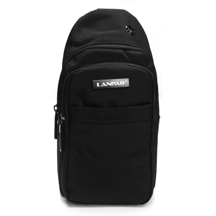 Мужская сумка тканевая  Lanpad Черная (LAN35001 black)