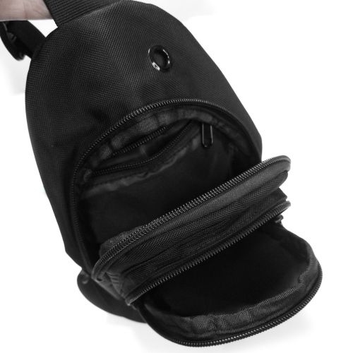 Мужская сумка тканевая  Lanpad Черная (LAN35001 black)