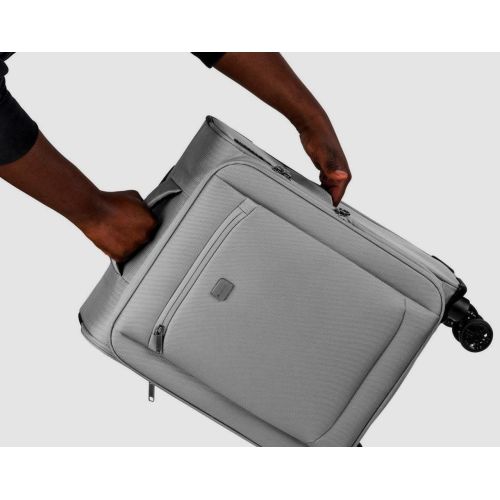 Маленький чемодан из ткани с увеличением объема 35/40L Topmove Серый