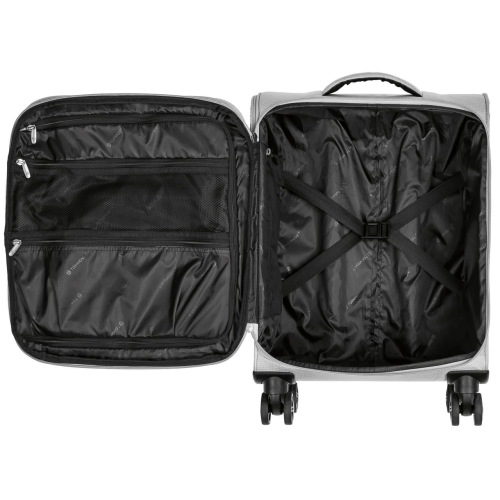 Маленький чемодан из ткани с увеличением объема 35/40L Topmove Серый