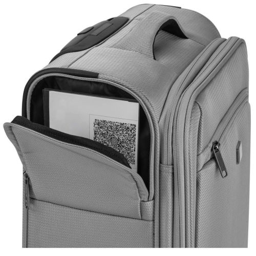 Маленький чемодан из ткани с увеличением объема 35/40L Topmove Серый