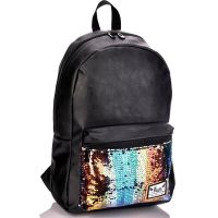 Молодежный рюкзак из искусственной кожи с пайетками 20L Hash 2 Черный