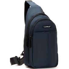 Мужская сумка слинг Lanpad тканевая Синий