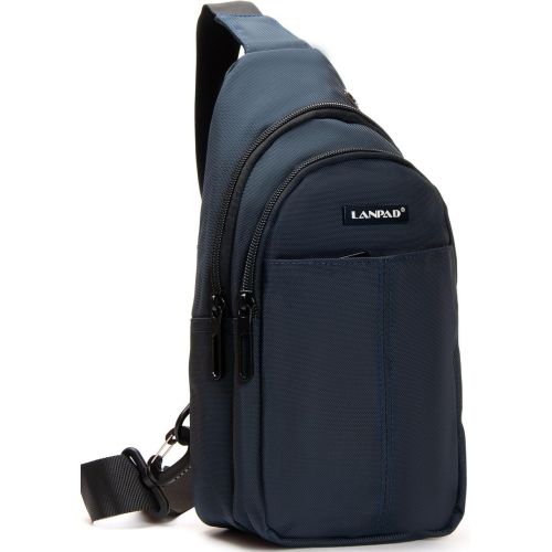 Мужская сумка слинг Lanpad тканевая Синий