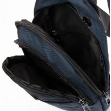 Мужская сумка слинг Lanpad тканевая Синий