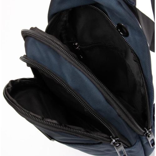 Мужская сумка слинг Lanpad тканевая Синий