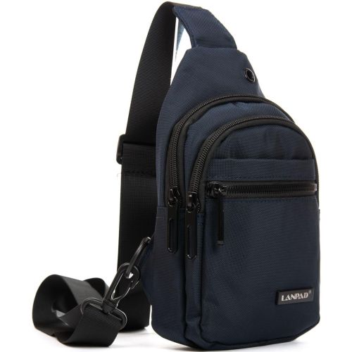Сумка через плечо Lanpad мужская Синяя