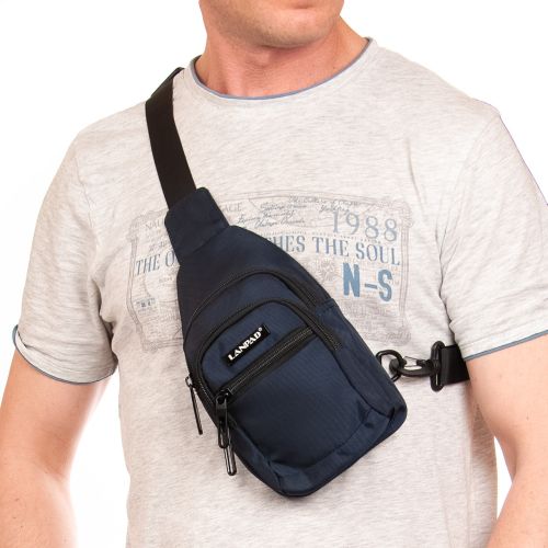 Сумка мужская через плечо Lanpad Синяя