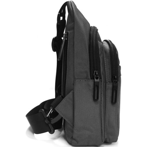 Мужская сумка тканевая Lanpad Серая