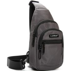 Сумка мужская через плечо Lanpad Серая