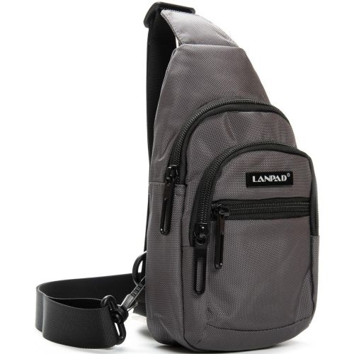 Сумка мужская через плечо Lanpad Серая