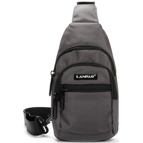 Сумка мужская через плечо Lanpad Серая