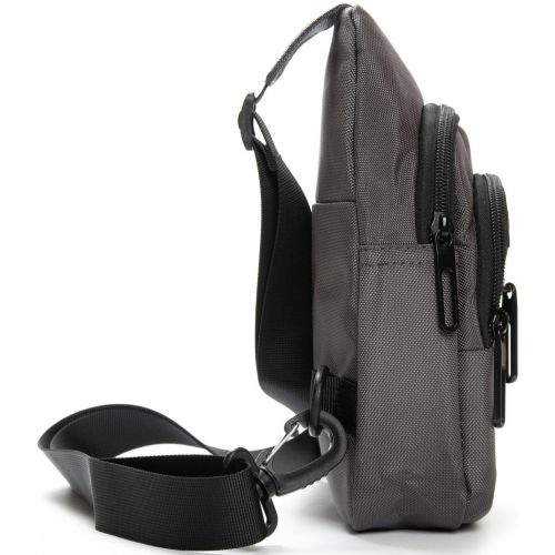 Сумка мужская через плечо Lanpad Серая