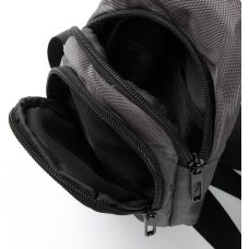 Сумка мужская через плечо Lanpad Серая