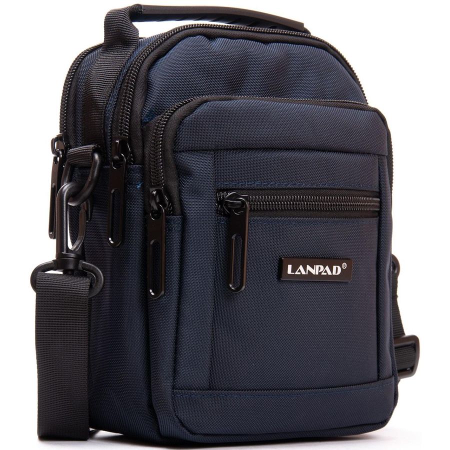 Сумка мужская Lanpad на плечо Синяя