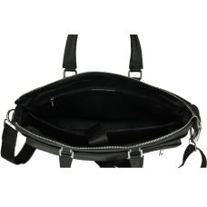 Мужская сумка-портфель Tiding Bag кожаная Черная