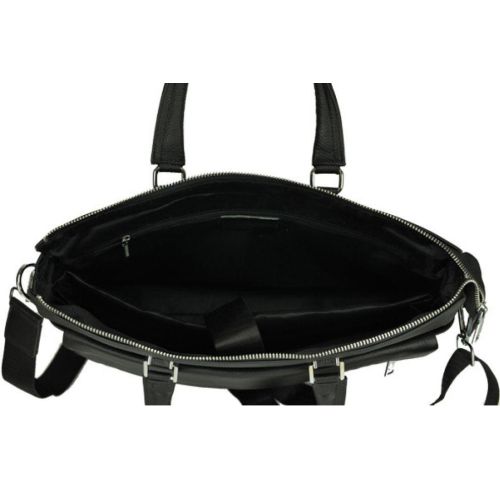 Мужская сумка-портфель Tiding Bag кожаная Черная