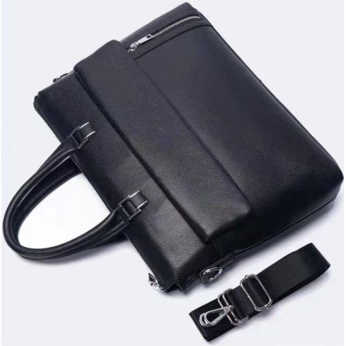 Мужская сумка-портфель Tiding Bag кожаная Черная