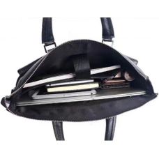 Мужская сумка-портфель Tiding Bag кожаная Черная