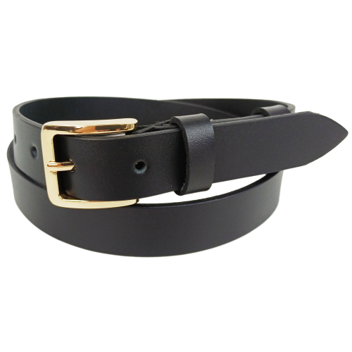 Женский кожаный ремень Skipper Черный ширина 3 см