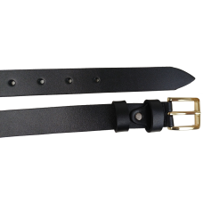 Женский кожаный ремень Skipper Черный ширина 3 см