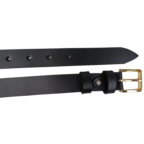 Женский кожаный ремень Skipper Черный ширина 3 см