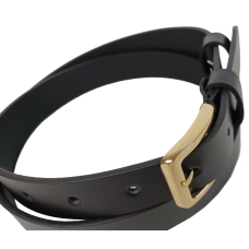 Женский кожаный ремень Skipper Черный ширина 3 см