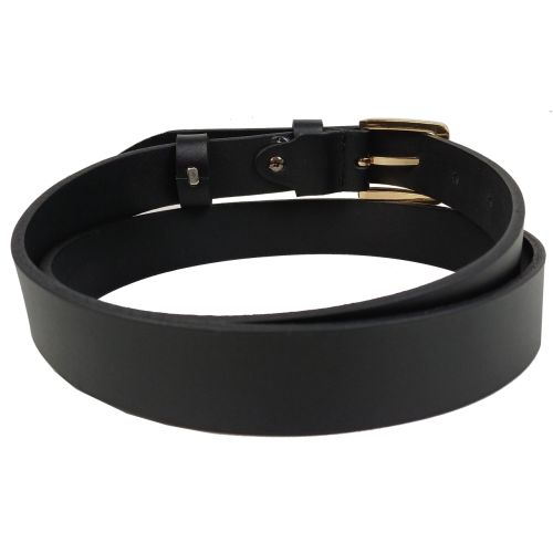 Женский кожаный ремень Skipper Черный ширина 3 см