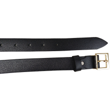 Женский кожаный ремень Черный с золотистой пряжкой Skipper