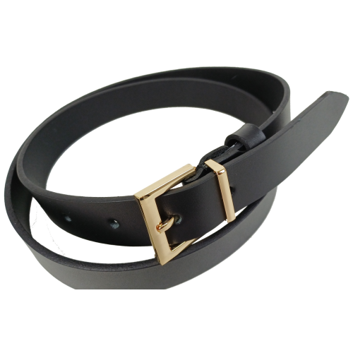 Универсальный женский кожаный ремень Skipper ширина 3 см Черный