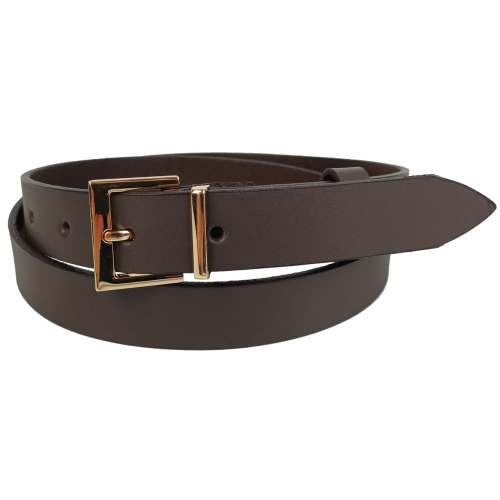 Кожаный женский ремень Skipper ширина 3 см Темно-коричневый