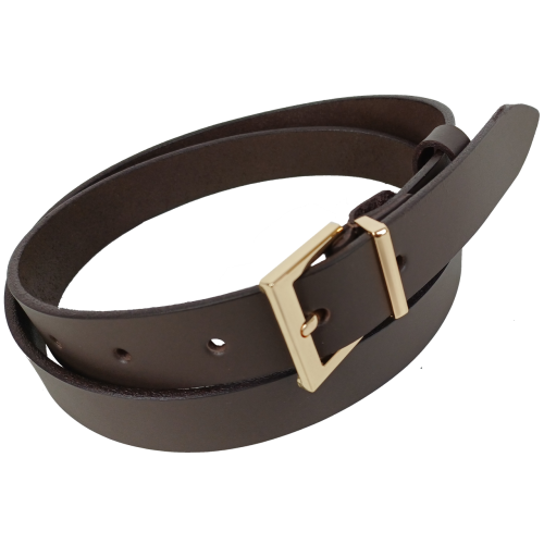 Кожаный женский ремень Skipper ширина 3 см Темно-коричневый