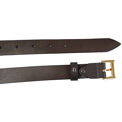 Кожаный женский ремень Skipper ширина 3 см Темно-коричневый