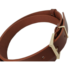 Женский кожаный ремень Skipper Украний Коричневый ширина 3 см
