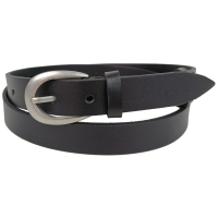 Женский кожаный ремень Skipper черный, ширина 2,5 см