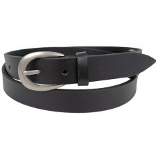 Женский кожаный ремень Skipper черный, ширина 2,5 см